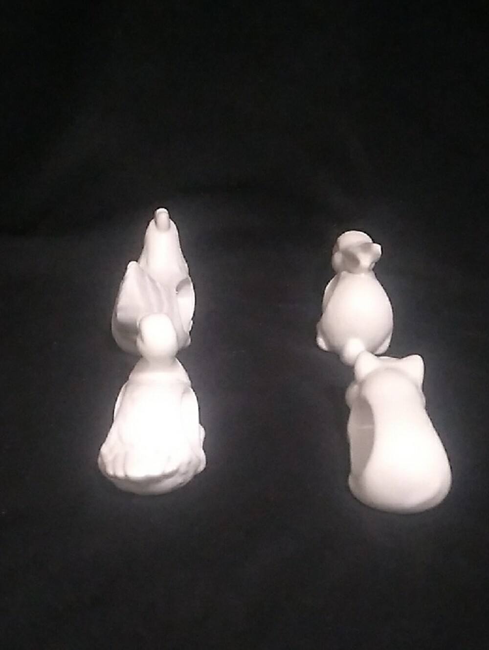 Vintage 1984 Farm Animal White Ceramic Napkin Rings - Set of 4 (S1) - Picture 4 of 7